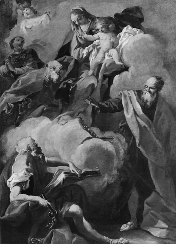   198-Giambattista Pittoni-Madonna con Bambino e i santi Pietro, Paolo, santo vescovo e santo diacono - Monaco di Baviera